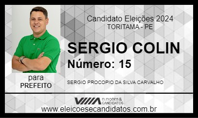 Candidato SERGIO COLIN 2024 - TORITAMA - Eleições