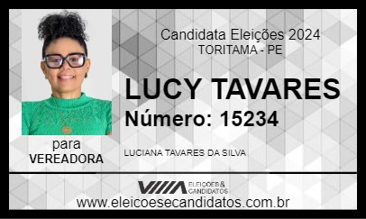 Candidato LUCY TAVARES 2024 - TORITAMA - Eleições