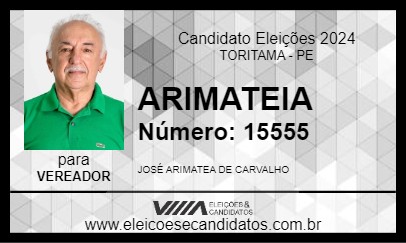 Candidato ARIMATEIA 2024 - TORITAMA - Eleições