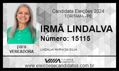 Candidato IRMÃ LINDALVA 2024 - TORITAMA - Eleições