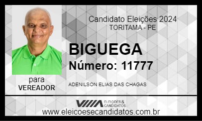 Candidato BIGUEGA 2024 - TORITAMA - Eleições