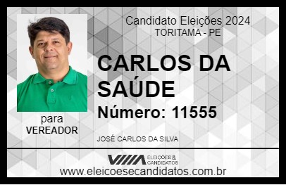 Candidato CARLOS DA SAÚDE 2024 - TORITAMA - Eleições