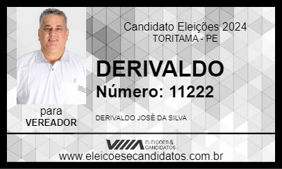 Candidato DERIVALDO 2024 - TORITAMA - Eleições