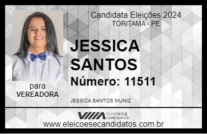 Candidato JESSICA SANTOS 2024 - TORITAMA - Eleições