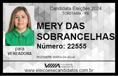 Candidato MERY DAS SOBRANCELHAS 2024 - TORITAMA - Eleições