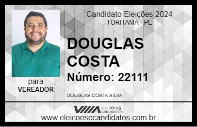 Candidato DOUGLAS COSTA 2024 - TORITAMA - Eleições