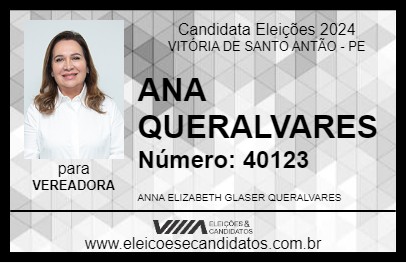 Candidato ANA DE ZÉ DO POVO 2024 - VITÓRIA DE SANTO ANTÃO - Eleições