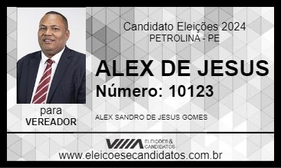 Candidato ALEX DE JESUS 2024 - PETROLINA - Eleições