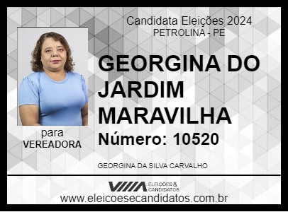 Candidato GEORGIANA DO JARDIM MARAVILHA 2024 - PETROLINA - Eleições