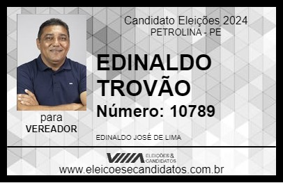 Candidato EDINALDO TROVÃO 2024 - PETROLINA - Eleições