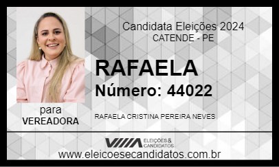 Candidato RAFAELA 2024 - CATENDE - Eleições