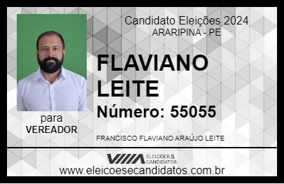 Candidato FLAVIANO LEITE 2024 - ARARIPINA - Eleições