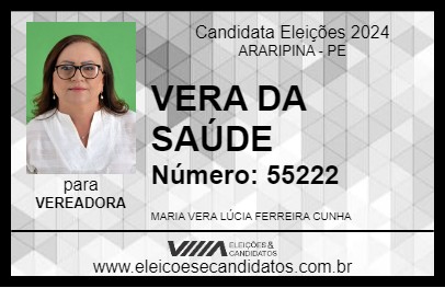 Candidato VERA DA SAÚDE 2024 - ARARIPINA - Eleições