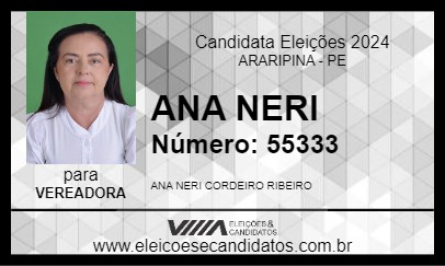 Candidato ANA NERI 2024 - ARARIPINA - Eleições