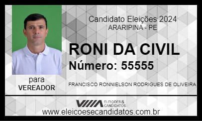 Candidato RONNI 2024 - ARARIPINA - Eleições