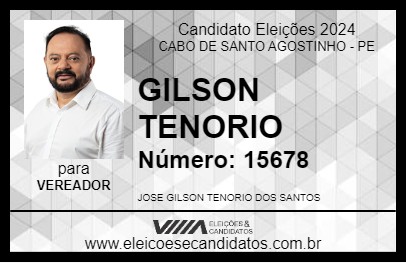 Candidato GILSON TENORIO 2024 - CABO DE SANTO AGOSTINHO - Eleições