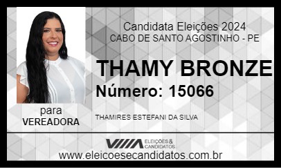 Candidato THAMY BRONZE 2024 - CABO DE SANTO AGOSTINHO - Eleições