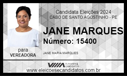 Candidato JANE MARQUES 2024 - CABO DE SANTO AGOSTINHO - Eleições