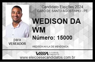 Candidato WEDISON DA WM 2024 - CABO DE SANTO AGOSTINHO - Eleições