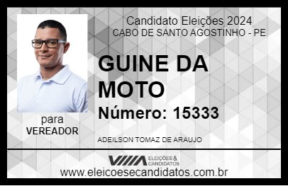 Candidato GUINE DA MOTO 2024 - CABO DE SANTO AGOSTINHO - Eleições