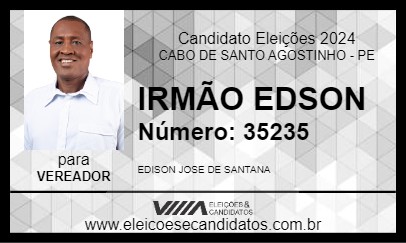 Candidato IRMÃO EDSON 2024 - CABO DE SANTO AGOSTINHO - Eleições