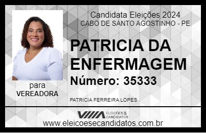 Candidato PATRICIA DA ENFERMAGEM 2024 - CABO DE SANTO AGOSTINHO - Eleições