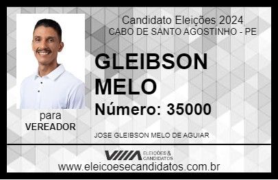 Candidato GLEIBSON MELO 2024 - CABO DE SANTO AGOSTINHO - Eleições