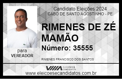 Candidato RIMENES DE ZÉ MAMÃO 2024 - CABO DE SANTO AGOSTINHO - Eleições