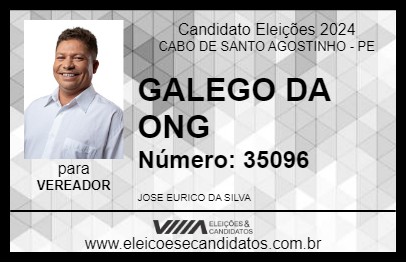 Candidato GALEGO DA ONG 2024 - CABO DE SANTO AGOSTINHO - Eleições