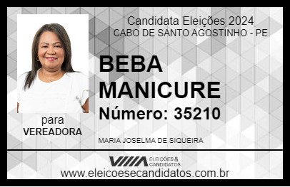 Candidato BEBA MANICURE 2024 - CABO DE SANTO AGOSTINHO - Eleições