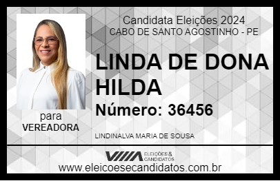 Candidato LINDA DE DONA HILDA 2024 - CABO DE SANTO AGOSTINHO - Eleições