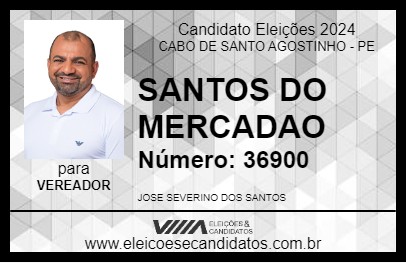 Candidato SANTOS DO MERCADAO 2024 - CABO DE SANTO AGOSTINHO - Eleições