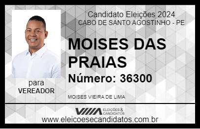 Candidato MOISES DAS PRAIAS 2024 - CABO DE SANTO AGOSTINHO - Eleições