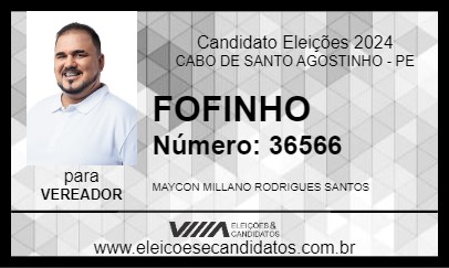 Candidato FOFINHO 2024 - CABO DE SANTO AGOSTINHO - Eleições