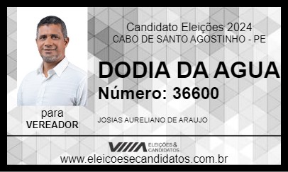 Candidato DODIA DA AGUA 2024 - CABO DE SANTO AGOSTINHO - Eleições