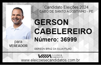 Candidato GERSON CABELEREIRO 2024 - CABO DE SANTO AGOSTINHO - Eleições