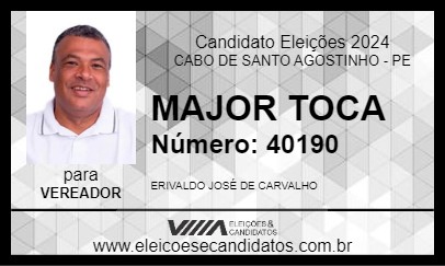 Candidato MAJOR TOCA 2024 - CABO DE SANTO AGOSTINHO - Eleições