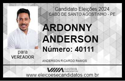 Candidato ARDONNY ANDERSON 2024 - CABO DE SANTO AGOSTINHO - Eleições