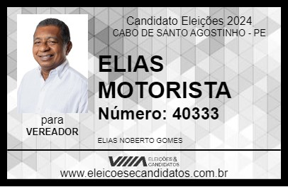 Candidato ELIAS MOTORISTA 2024 - CABO DE SANTO AGOSTINHO - Eleições