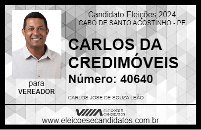 Candidato CARLOS DA CREDIMÓVEIS 2024 - CABO DE SANTO AGOSTINHO - Eleições