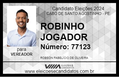 Candidato ROBINHO JOGADOR 2024 - CABO DE SANTO AGOSTINHO - Eleições