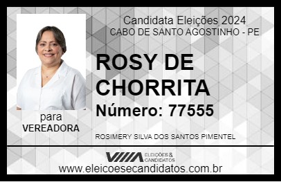 Candidato ROSY DE CHORRITA 2024 - CABO DE SANTO AGOSTINHO - Eleições