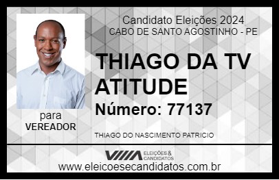 Candidato THIAGO DA TV ATITUDE 2024 - CABO DE SANTO AGOSTINHO - Eleições