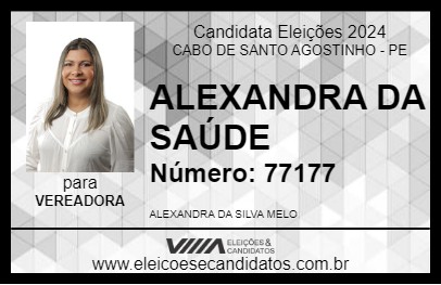 Candidato ALEXANDRA DA SAÚDE 2024 - CABO DE SANTO AGOSTINHO - Eleições