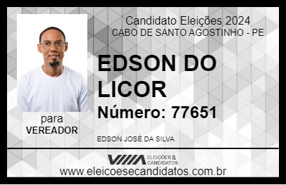 Candidato EDSON DO LICOR 2024 - CABO DE SANTO AGOSTINHO - Eleições