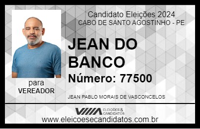 Candidato JEAN DO BANCO 2024 - CABO DE SANTO AGOSTINHO - Eleições