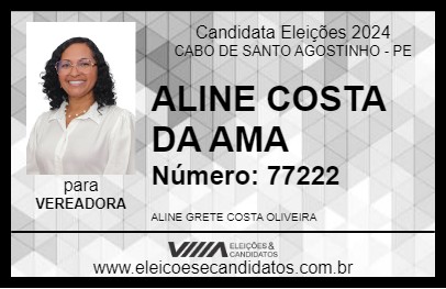 Candidato ALINE COSTA DA AMA 2024 - CABO DE SANTO AGOSTINHO - Eleições