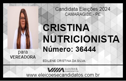 Candidato CRISTINA NUTRICIONISTA 2024 - CAMARAGIBE - Eleições