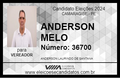 Candidato ANDERSON MELO 2024 - CAMARAGIBE - Eleições