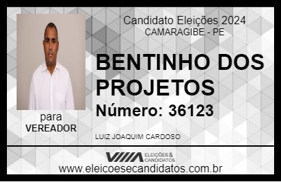 Candidato BENTINHO DOS PROJETOS 2024 - CAMARAGIBE - Eleições